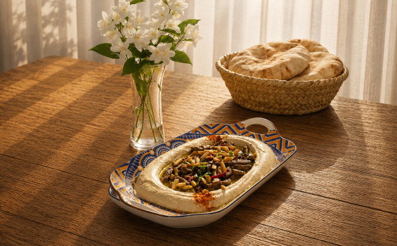 كبدة خاروف مع الحمص